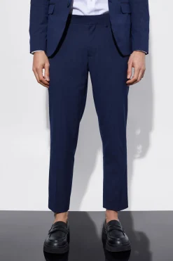 boohooMAN Slim Cropped Suit Trousers | UK| Suits & Tailoring|Trousers