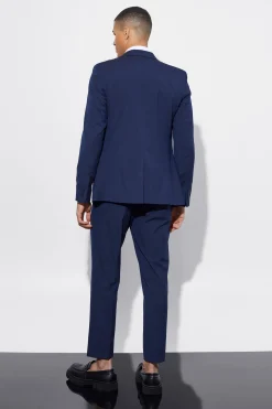 boohooMAN Slim Cropped Suit Trousers | UK| Suits & Tailoring|Trousers