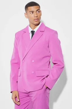 boohooMAN Slim Double Breasted Crinkle Suit | UK| Suits & Tailoring