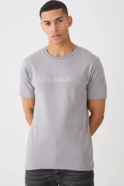 Slim Elegance Gloss Print T-shirt | UK^boohooMAN Hot