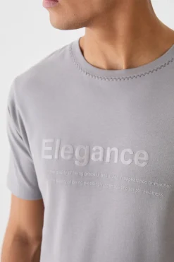 Slim Elegance Gloss Print T-shirt | UK^boohooMAN Hot