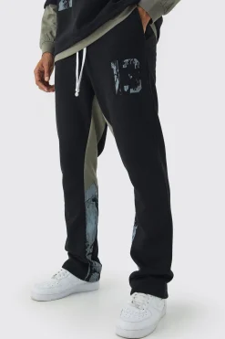 boohooMAN Slim Fit Camo Gusset Joggers | UK| Trousers|Joggers