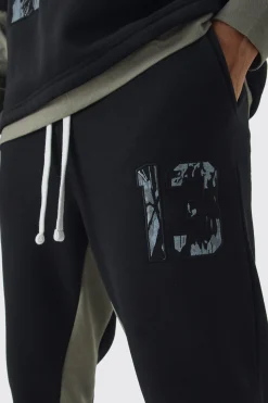 boohooMAN Slim Fit Camo Gusset Joggers | UK| Trousers|Joggers