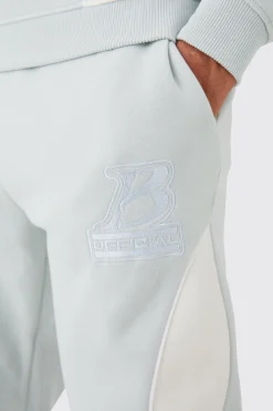 boohooMAN Slim Fit Colour Block Embroidered Tracksuit | UK| Tracksuits