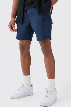 boohooMAN Slim Fit Elasticated Waist Cargo Shorts | UK| Shorts