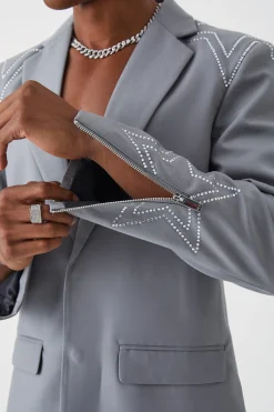 boohooMAN Slim Fit Embellished Suit | UK| Suits & Tailoring