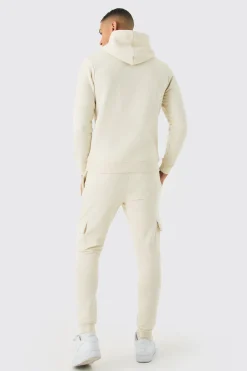 boohooMAN Slim Fit Embroidered Cargo Tracksuit | UK| Tracksuits