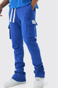 boohooMAN Slim Fit Extreme Stacked Woven Tab Cargo Jogger | UK| Trousers|Joggers