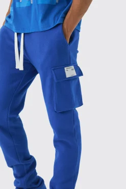 boohooMAN Slim Fit Extreme Stacked Woven Tab Cargo Jogger | UK| Trousers|Joggers