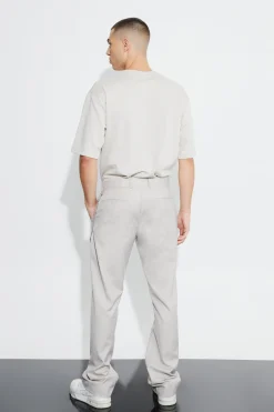 boohooMAN Slim Fit Flare Colour Block Panel Trouser | UK| Trousers