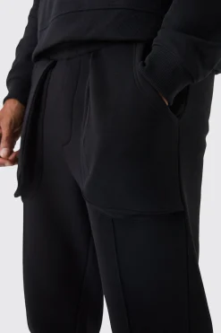 boohooMAN Slim Fit Flared Stacked 3d Pocket Jogger | UK| Trousers|Joggers