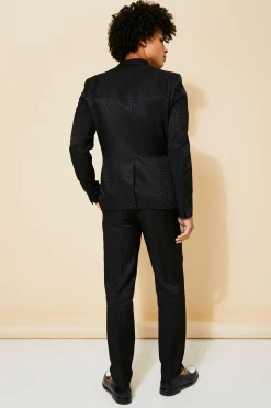 boohooMAN Slim Fit Jacquard Suit | UK| Suits & Tailoring