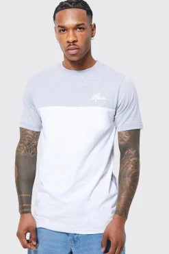 Slim Fit Man Colour Block T-shirt | UK^boohooMAN Online
