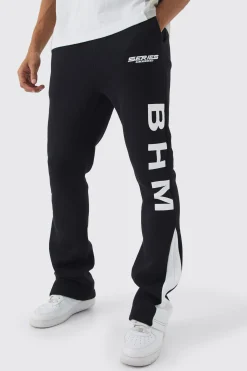 boohooMAN Slim Fit Moto Series Flared Stacked Gusset Jogger | UK| Trousers|Joggers