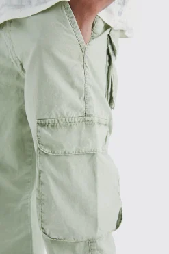boohooMAN Slim Fit Overdye Acid Wash Cargo Trouser | UK| Cargos|Trousers