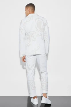 boohooMAN Slim Fit Paisley Suit | UK| Suits & Tailoring