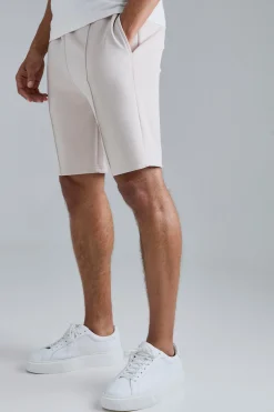 boohooMAN Slim Fit Pintuck Scuba Short | UK| Shorts