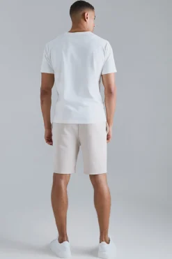 boohooMAN Slim Fit Pintuck Scuba Short | UK| Shorts