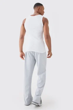 Slim Fit Ribbed Vest | UK^boohooMAN Outlet