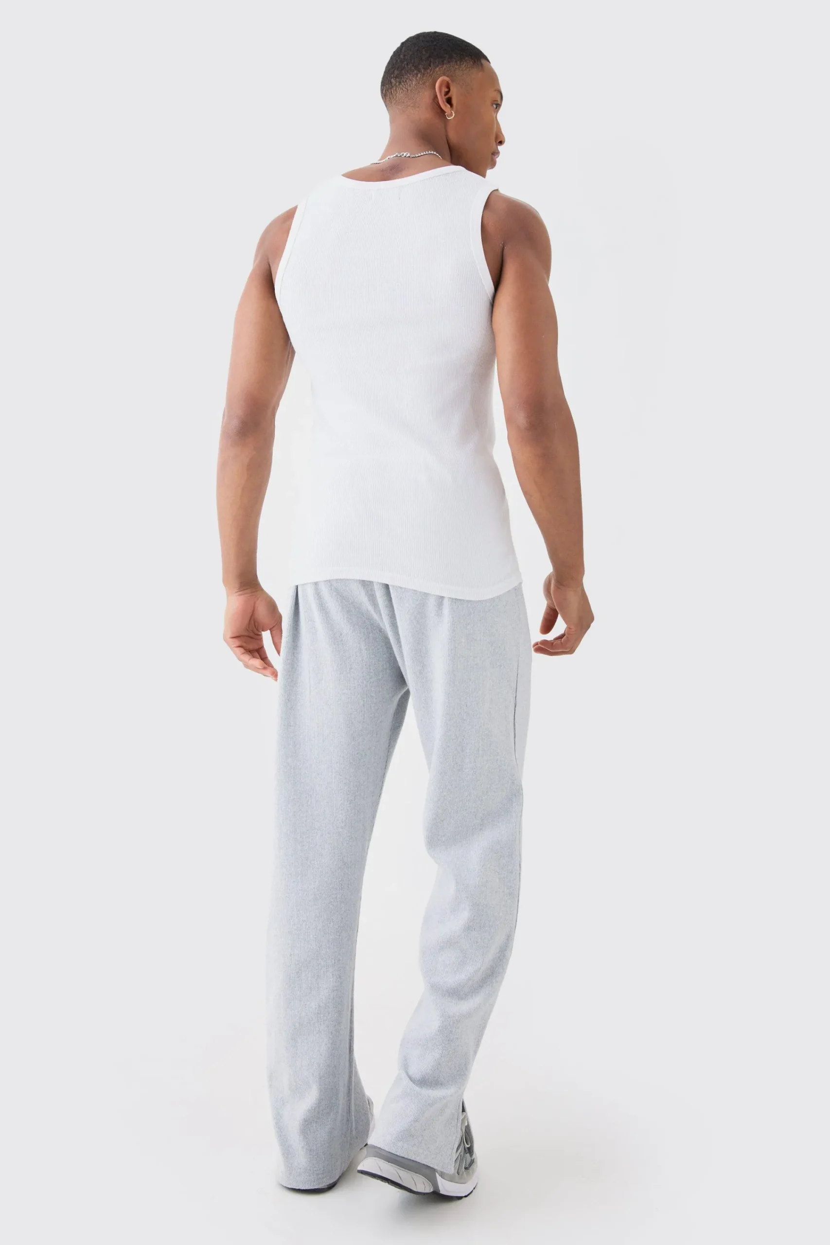 Slim Fit Ribbed Vest | UK^boohooMAN Outlet