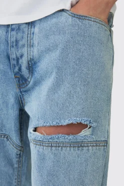 boohooMAN Slim Fit Ripped Carpenter Panelled Jeans | UK| Trousers|Jeans