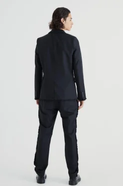 boohooMAN Slim Fit Smart Trousers With Distressing | UK| Trousers