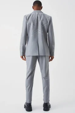 boohooMAN Slim Fit Trouser With Rhinestone Embellishment | UK| Trousers