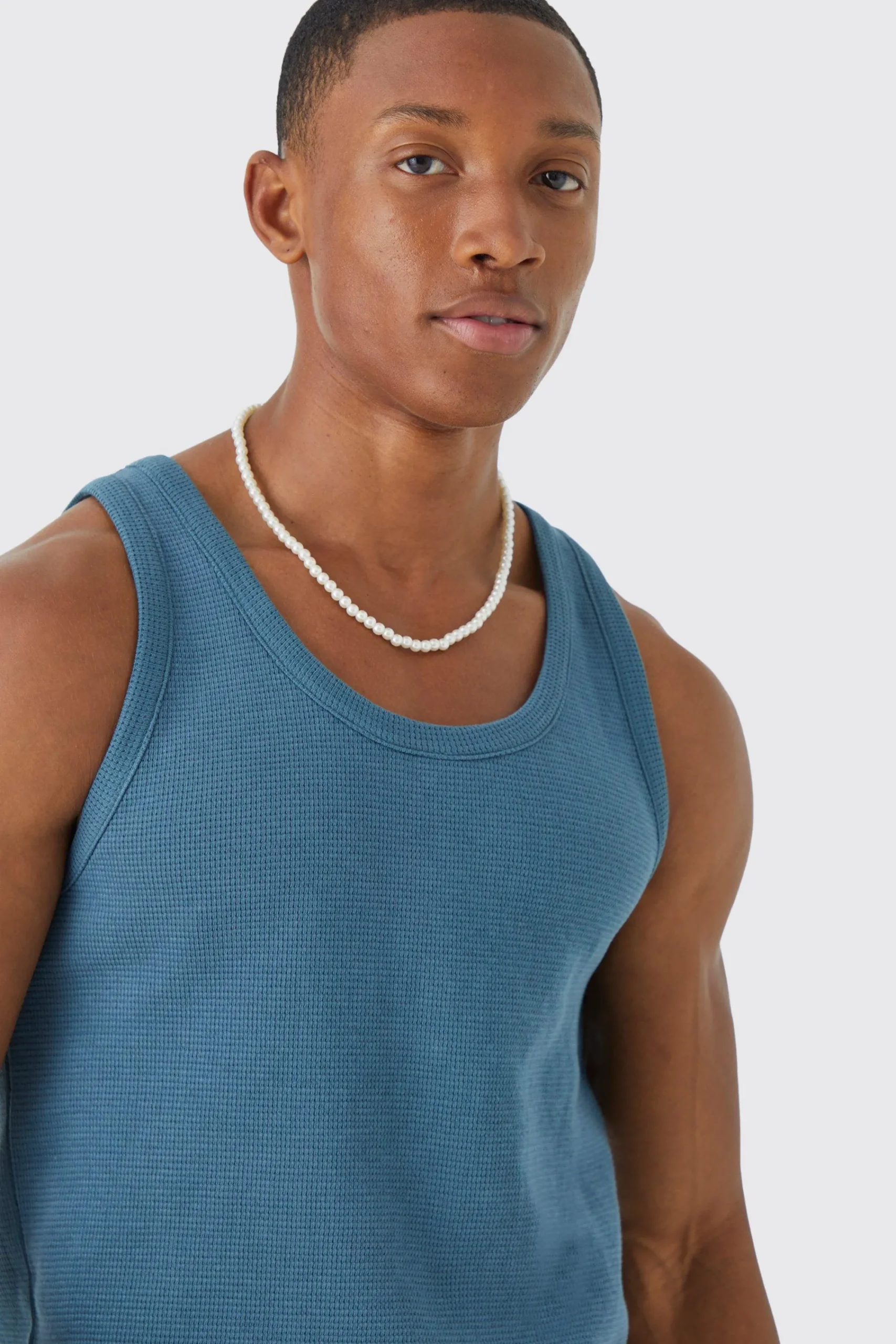 Slim Fit Waffle Vest | UK^boohooMAN Discount