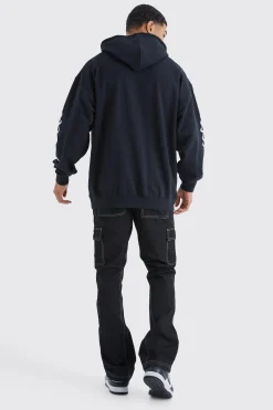 boohooMAN Slim Flare Gusset Contrast Stitch Cargo Trouser | UK| Trousers|Cargos