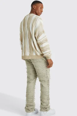 boohooMAN Slim Flare Heavily Distressed Trouser | UK| Trousers