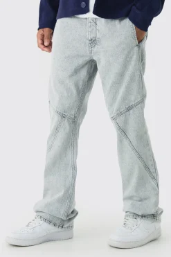 boohooMAN Slim Flared Panelled Jeans | UK| Jeans