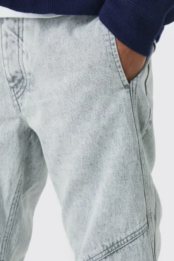 boohooMAN Slim Flared Panelled Jeans | UK| Jeans