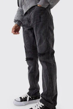 boohooMAN Slim Flared Ripped Jeans | UK| Jeans