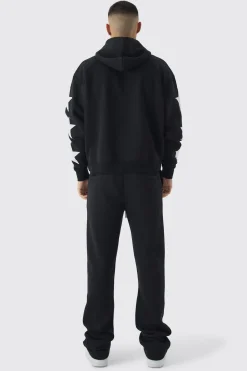 boohooMAN Slim Flared Stacked Superstar Puff Printed Joggers | UK| Trousers|Joggers