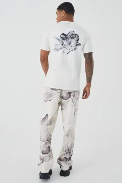 Slim Heavyweight Interlock Homme Graphic T-shirt | UK^boohooMAN Discount