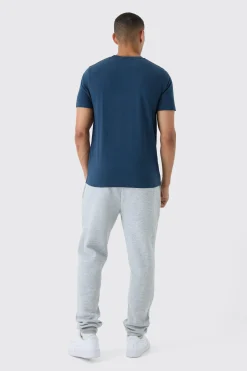 Slim Homme Script Colour Block T-shirt | UK^boohooMAN Clearance