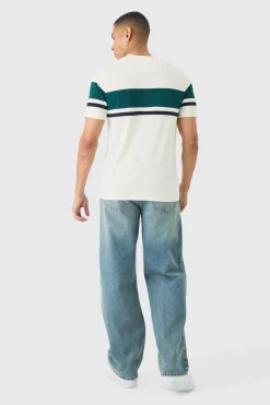 Slim Homme Script Colour Block T-shirt | UK^boohooMAN Clearance