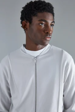 boohooMAN Slim Interlock Bomber Jacket | UK| Coats & Jackets