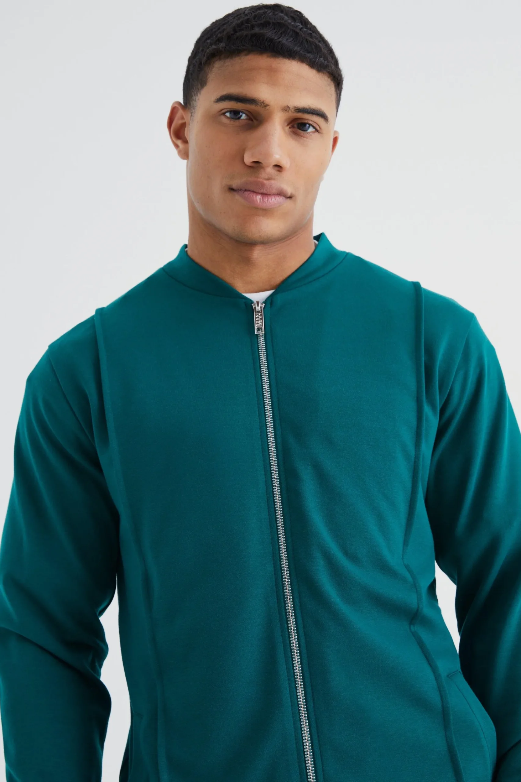 boohooMAN Slim Interlock Bomber Jacket | UK| Coats & Jackets