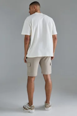 boohooMAN Slim Interlock Cargo Short | UK| Shorts