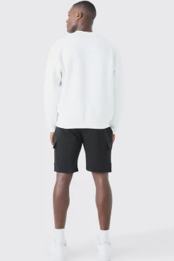 boohooMAN Slim Mid Cargo Jersey Short | UK| Shorts