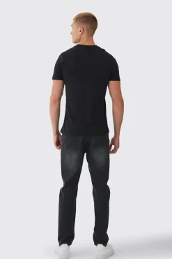 Slim OFCL Chest Embroidery T-Shirt | UK^boohooMAN Clearance