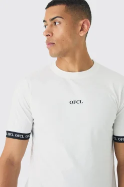Slim OFCL Tape T-shirt | UK^boohooMAN