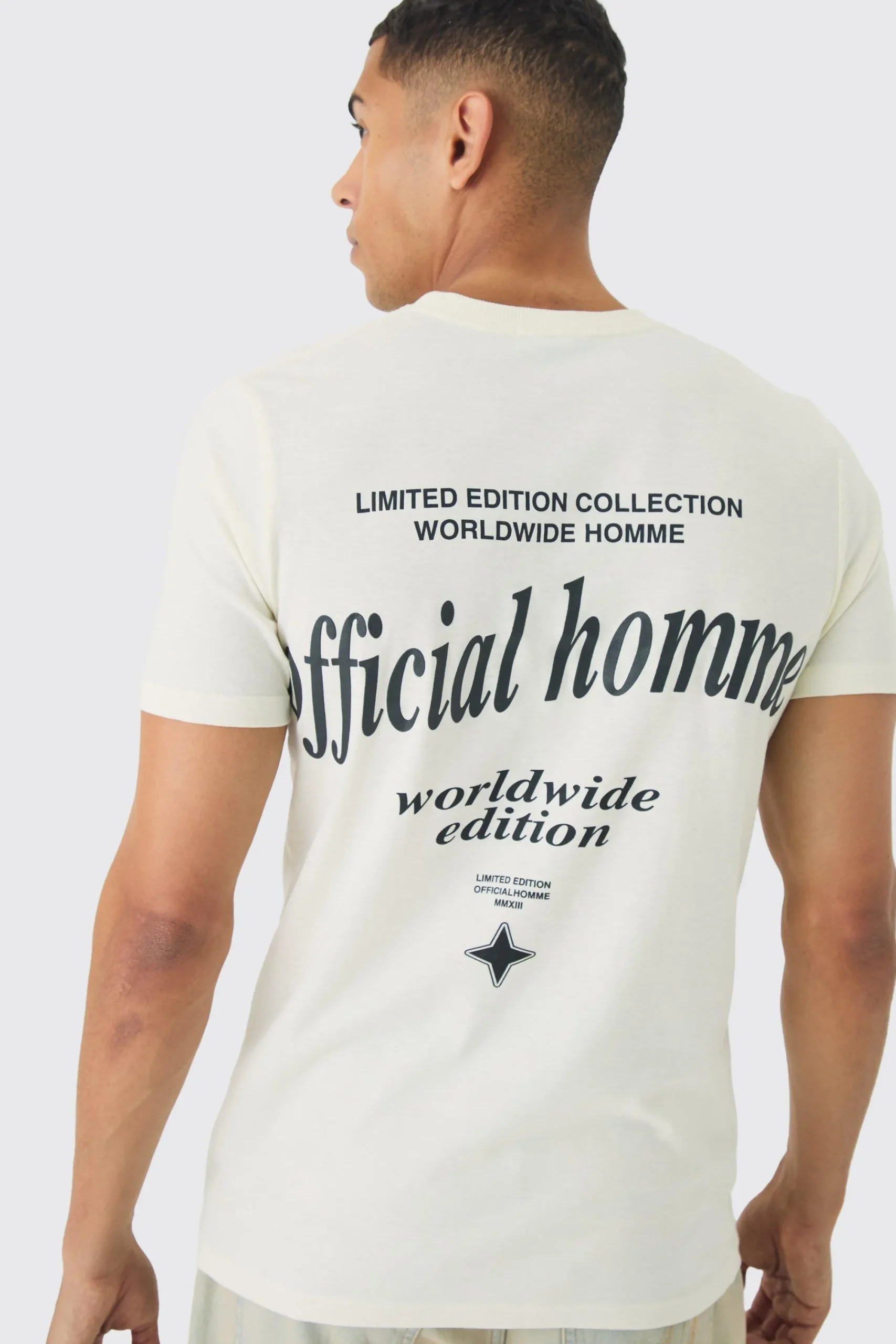 Slim Official Homme High Build Print T-Shirt | UK^boohooMAN Discount