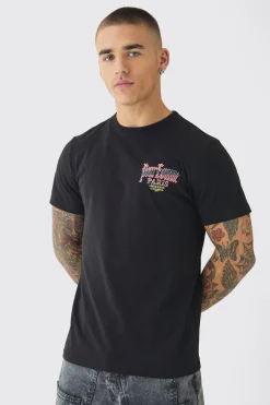 Slim Pour Homme Paris Print T-Shirt | UK^boohooMAN Discount
