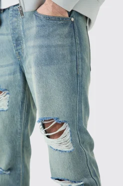 boohooMAN Slim Rigid All Over Rip Jean In | UK| Trousers|Jeans