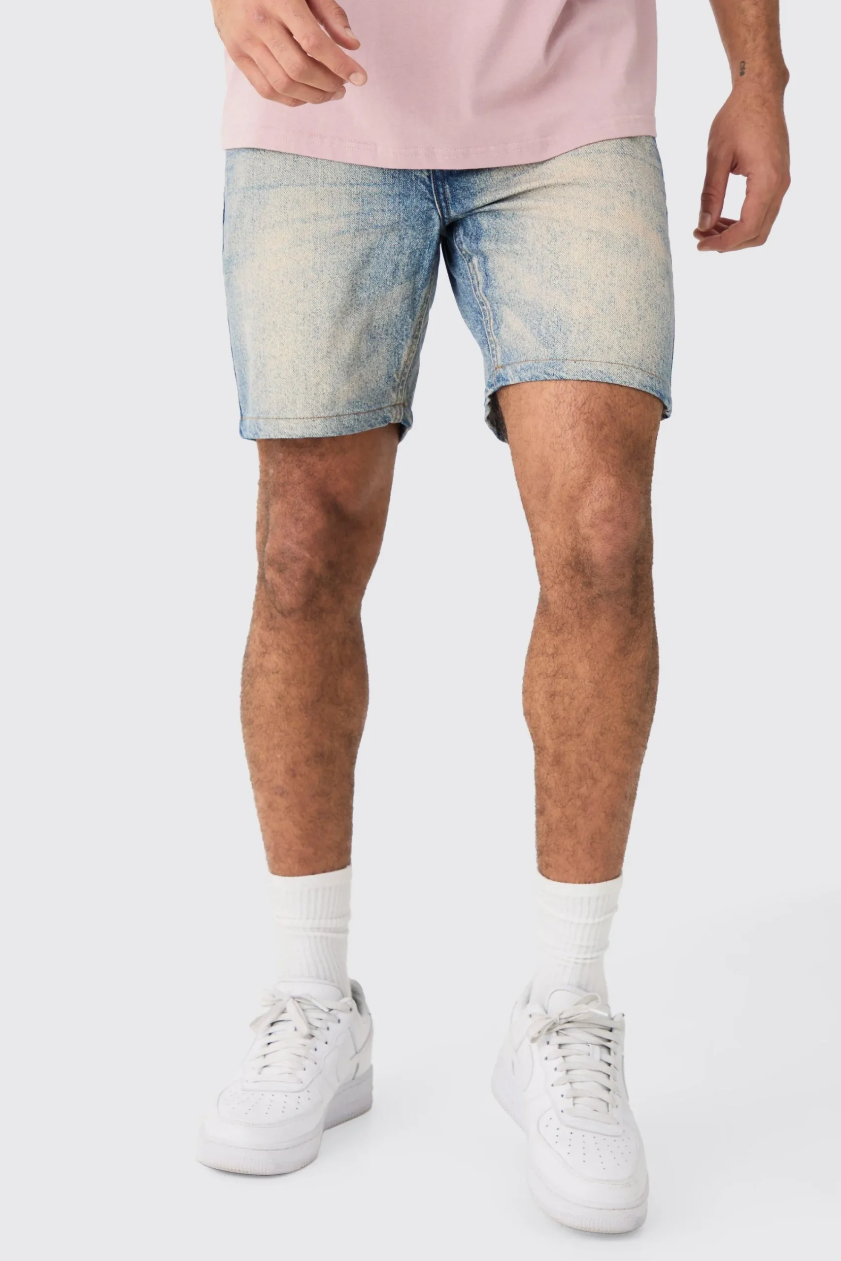 boohooMAN Slim Rigid Denim Shorts In | UK| Shorts