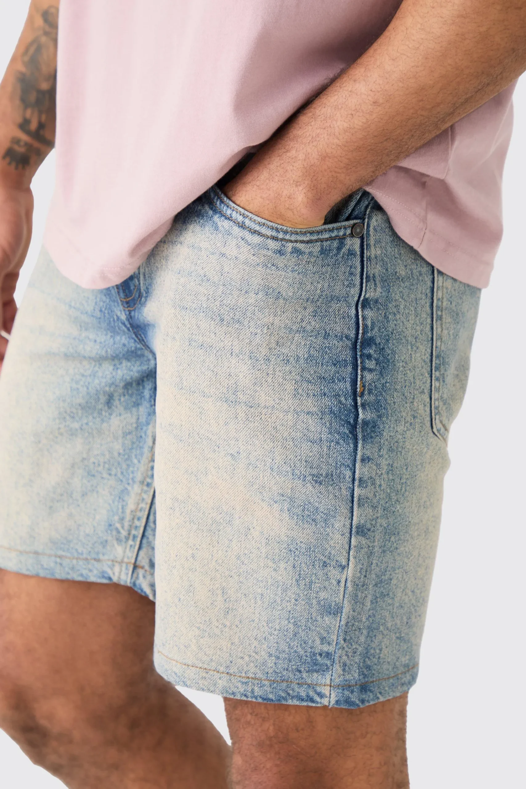 boohooMAN Slim Rigid Denim Shorts In | UK| Shorts
