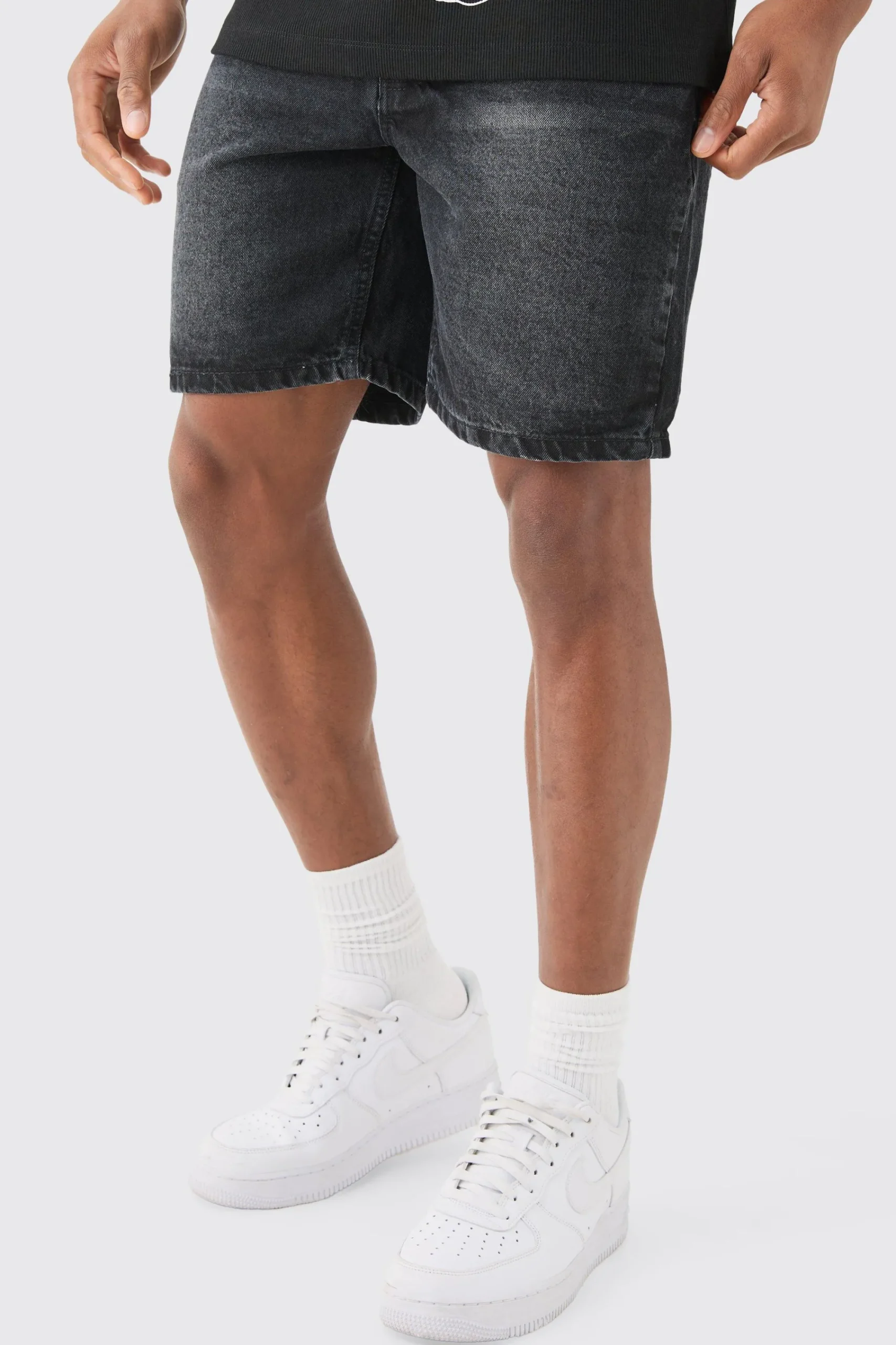 boohooMAN Slim Rigid Denim Shorts In | UK| Shorts