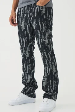 boohooMAN Slim Rigid Flare Distressed Jeans | UK| Trousers|Jeans